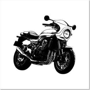 Z900RS Cafe Racer Black and White Posters and Art